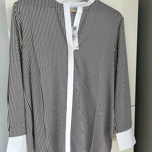 NWT Mango Strip Contrast Blouse